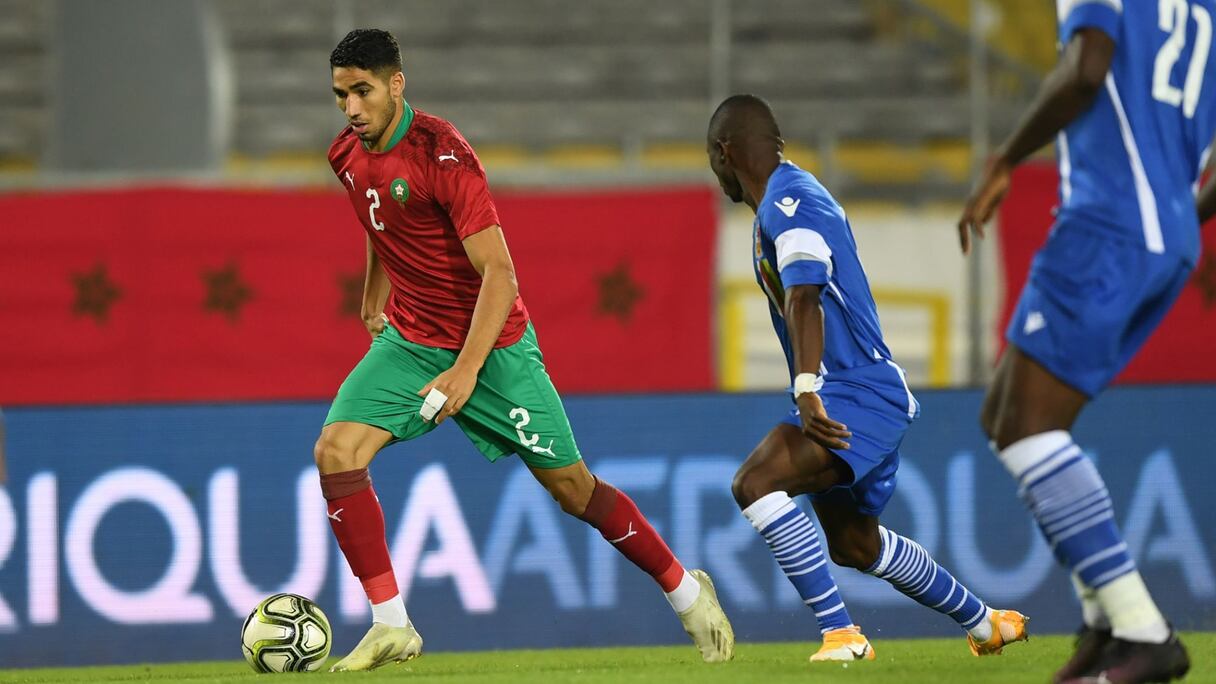 Achraf Hakimi contre la République Centrafricaine, le 13 novembre 2020.