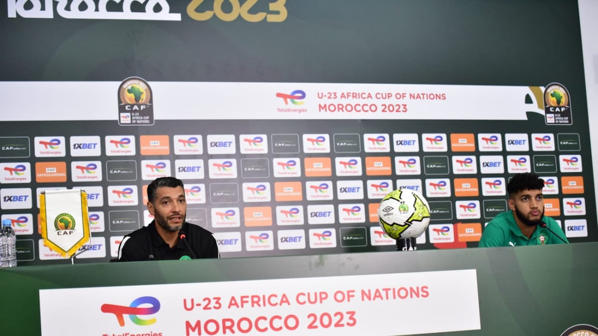 Issame Charai sélectionneur nations des moins de 23 ans en conférence de presse ce vendredi 23 juin