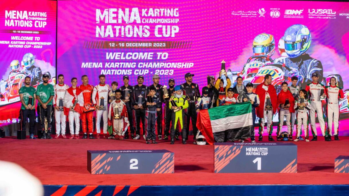 Les gagnants de la MENA Karting Nations Cup 2023.