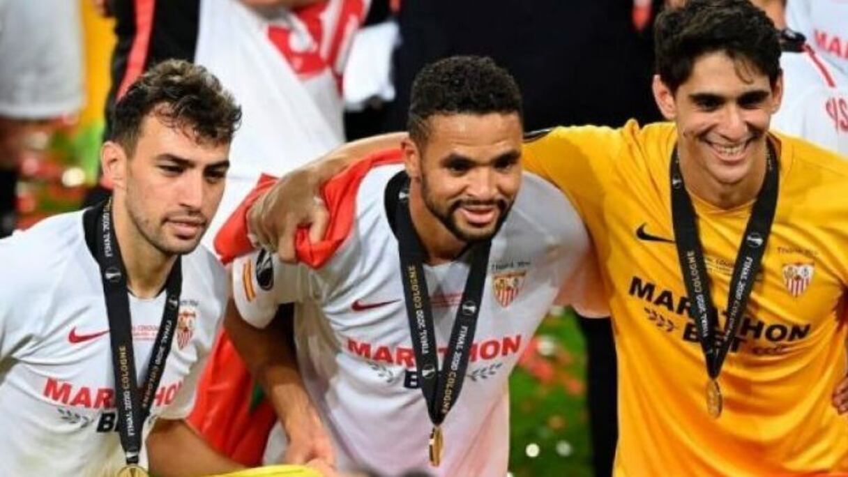 Yassine Bounou, Youssef En-Nesyri et Munir El Haddadi.