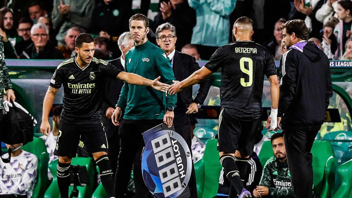 Karim Benzema remplacé, mardi 6 septembre, lors du match Real Madird-Celtic Glasgow en Ligue des champions.