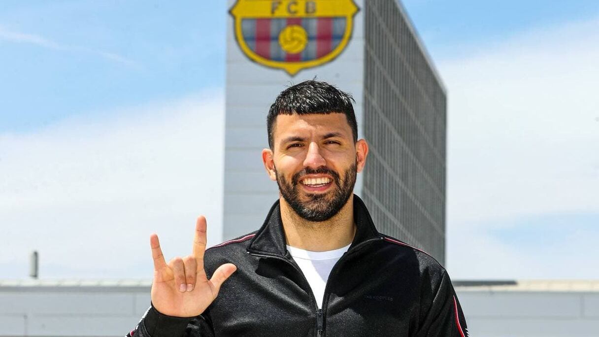 Sergio Agüero, nouvel attaquant du FC Barcelone.