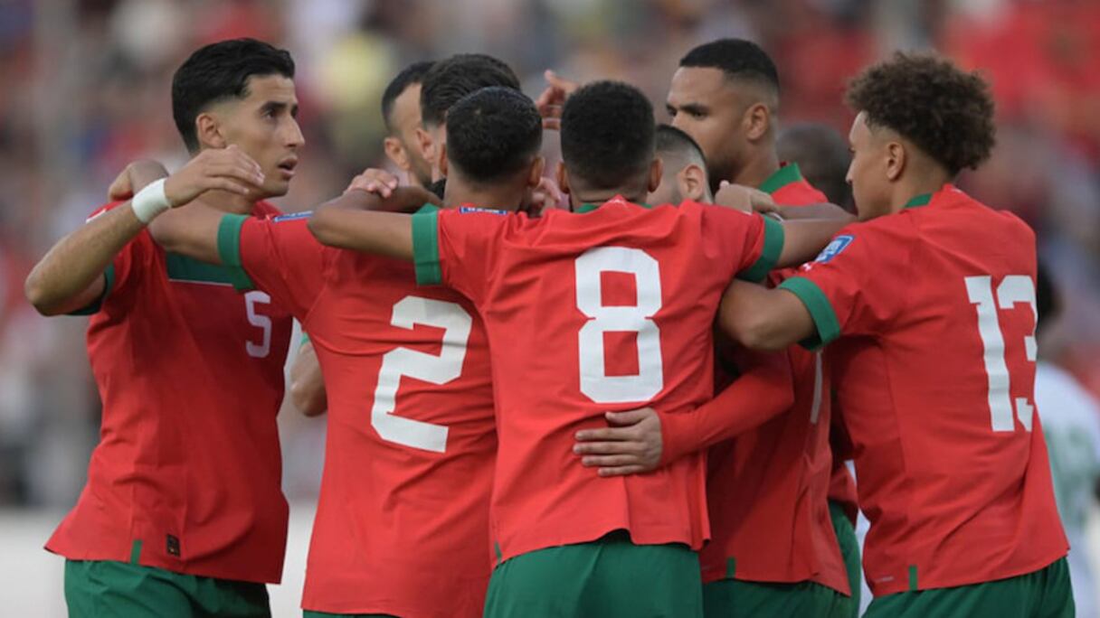La joie des Lions des Lions de l'Atlas face à la Zambie, le 7 juin 2024.