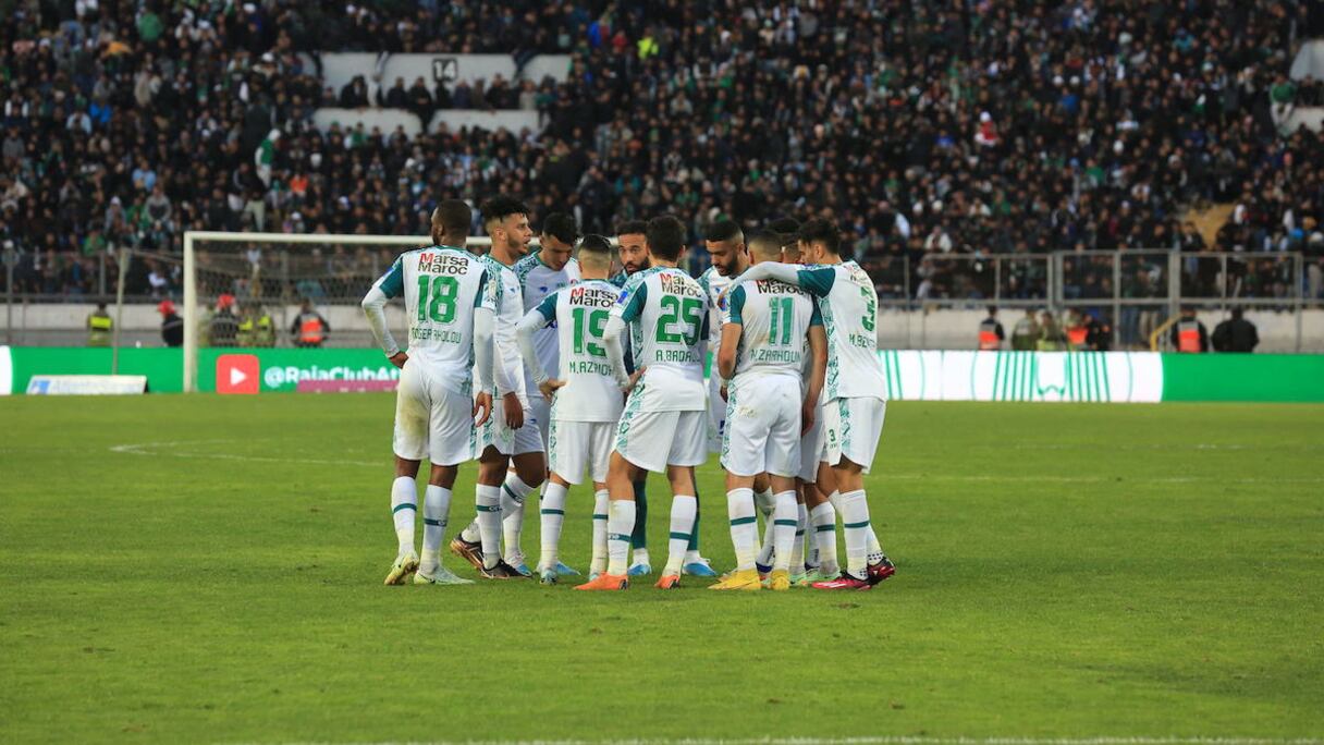 Les joueurs du Raja contre le Chabab Mohammédia, le 4 mars 2023.