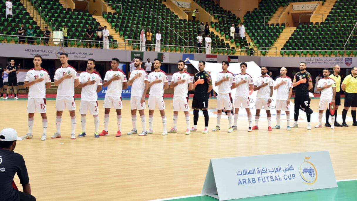L'équipe nationale de futsal en Coupe arabe, en Arabie saoudite, lundi 20 juin 2022.