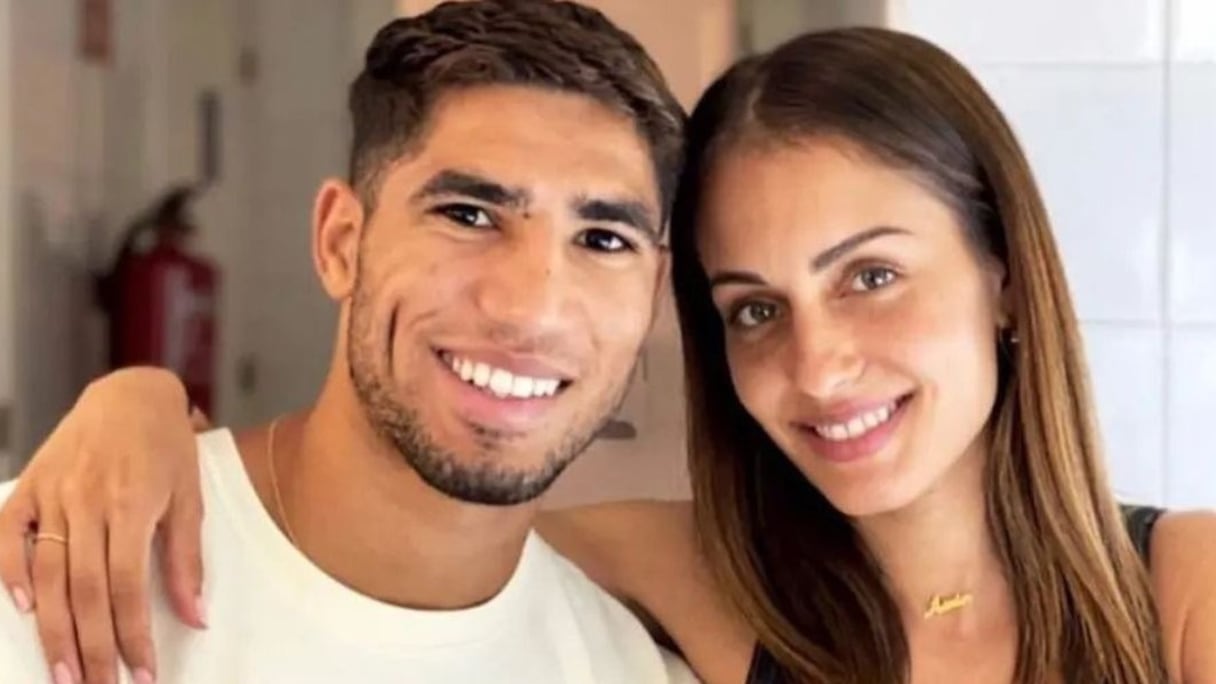 Achraf Hakimi et Hiba Abouk.