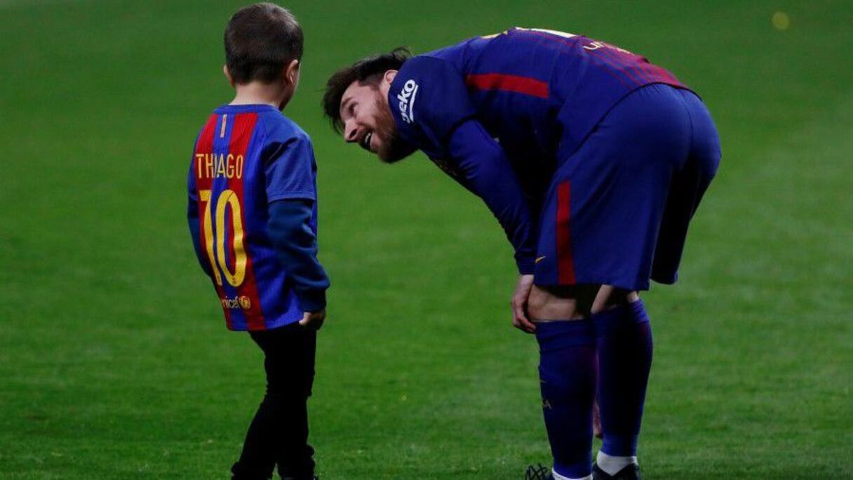 Messi et son fils Thiago.