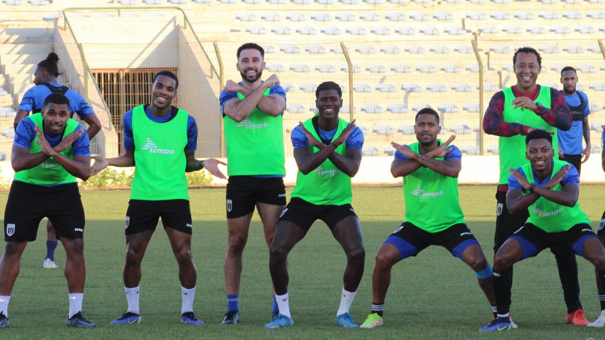Le groupe du Cap-Vert à l'entraînement.