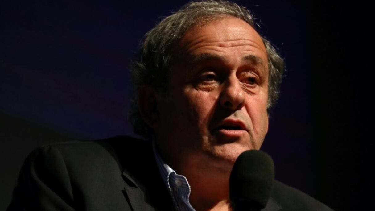 La légende du foot français Michel Platini, le 22 novembre 2019 au Théâtre national de Nice