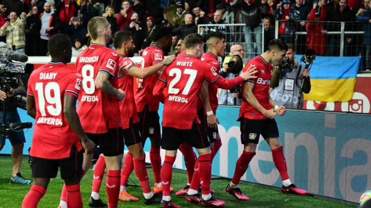 Exequiel Palacios a inscrit un doublé sur penalty pour offrir la victoire au Bayer Leverkusen contre le Bayern Munich, ke 19 mars 2023.