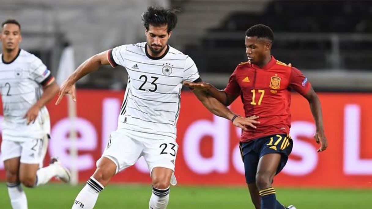 Ansu Fati contre l'Allemagne en Ligue des nations, jeudi 3 septembre.