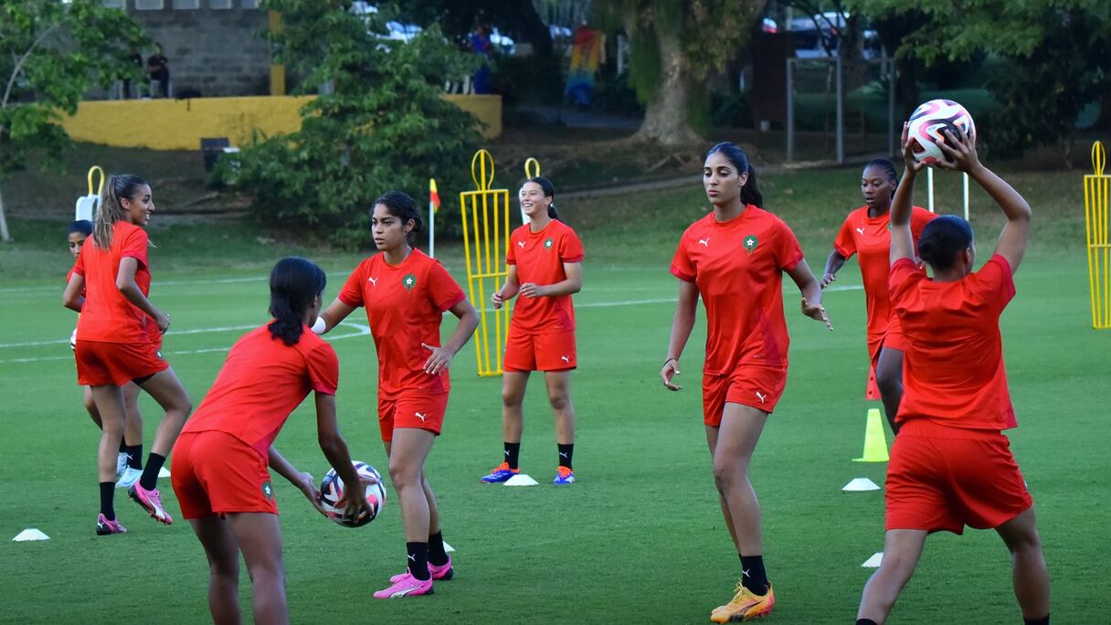 Première séance d'entrainement des Lioncelles de l'atlas U20 en Colombie
