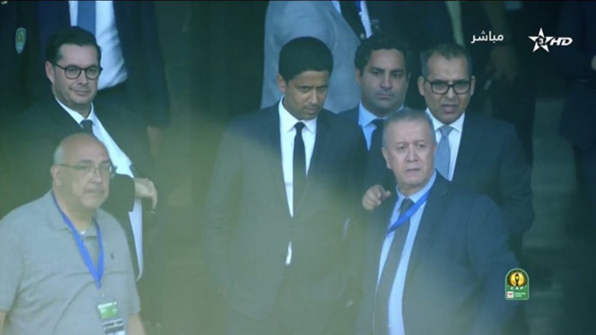 Nasser al-Khelaïfi, président du PSG, au complexe Mohammed V.