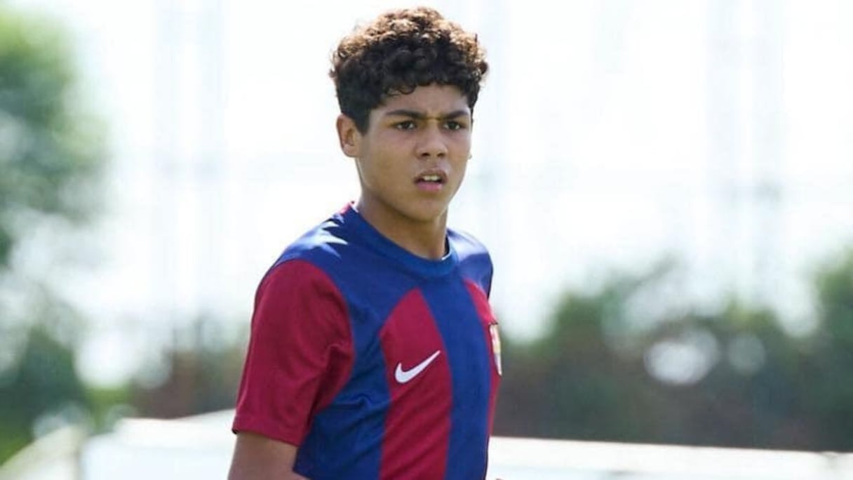 Ismael Ziani sous le maillot du Cadet B du FC Barcelone