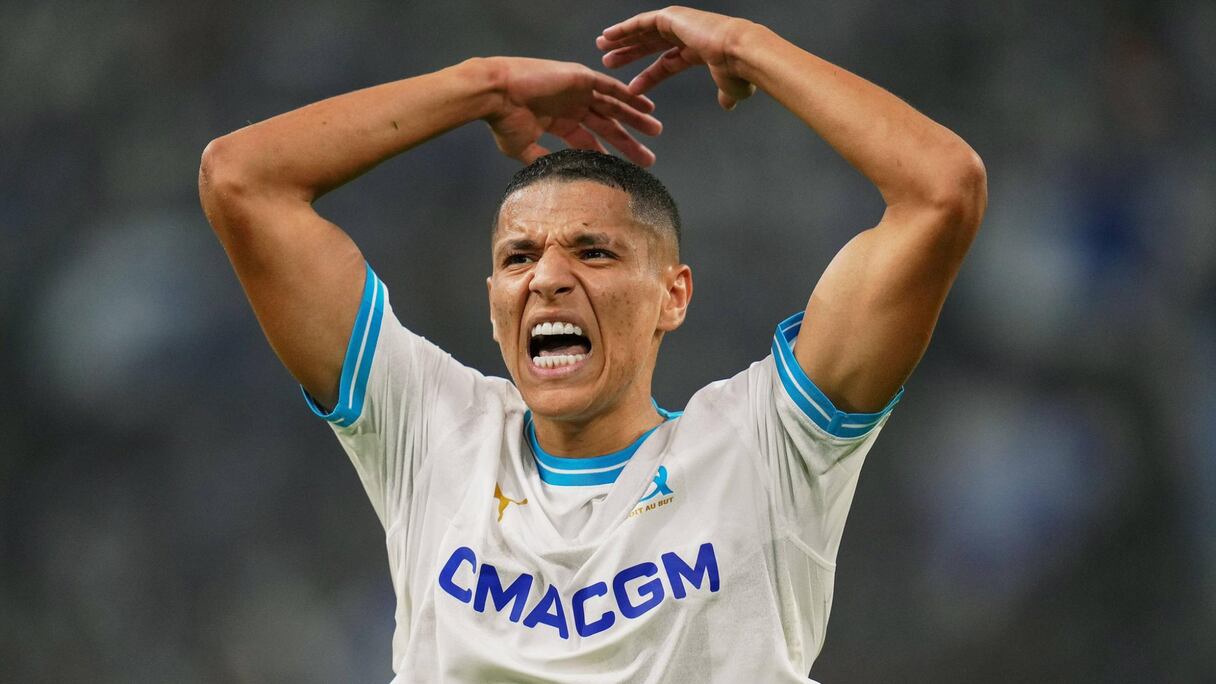 Amine Harit, international marocain de l'Olympique de Marseille.