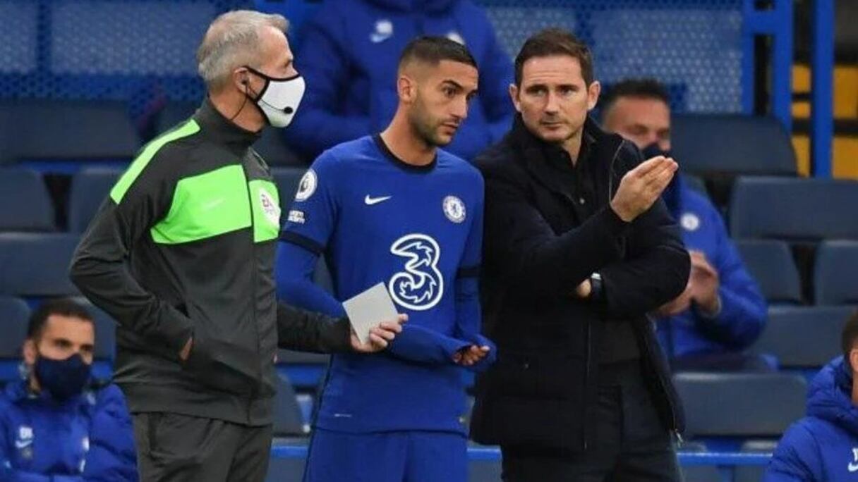 Frank Lampard et Hakim Ziyech.