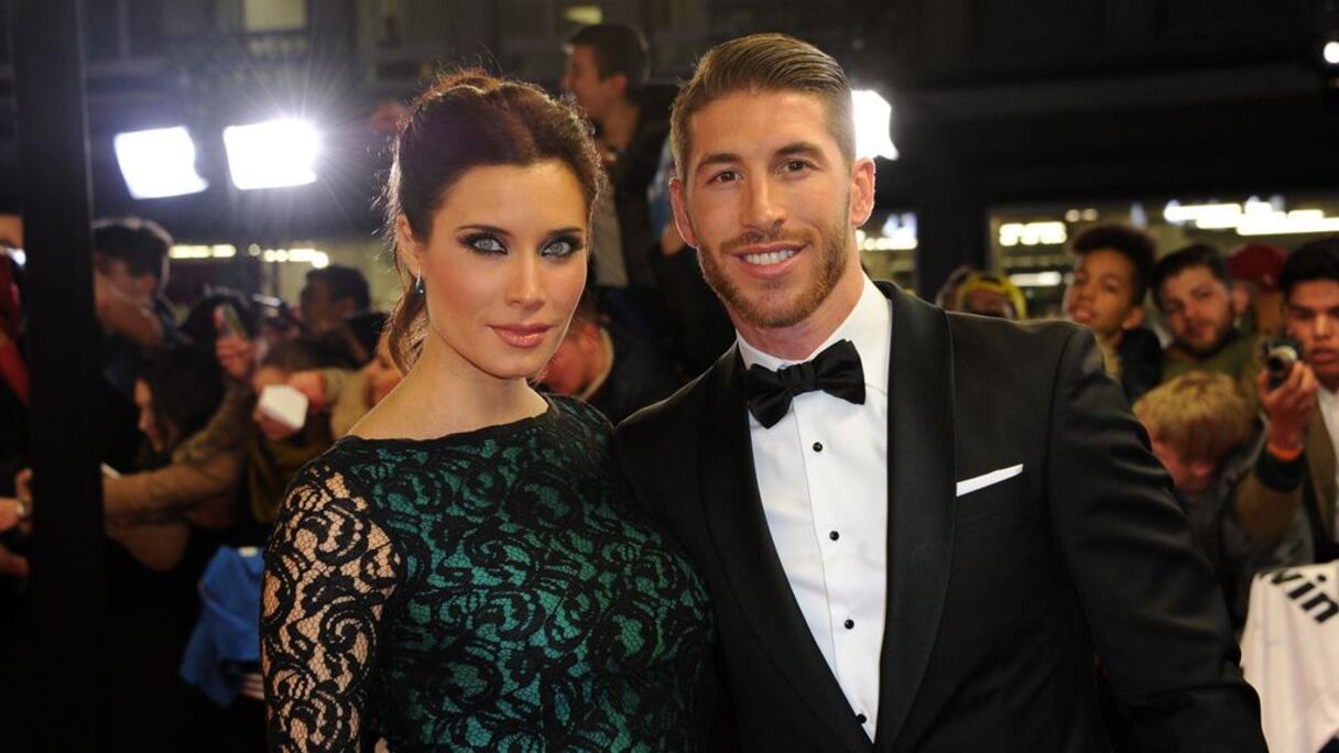 Le défenseur madrilène Sergio Ramos, en compagnie de sa femme Pilar Rubio.