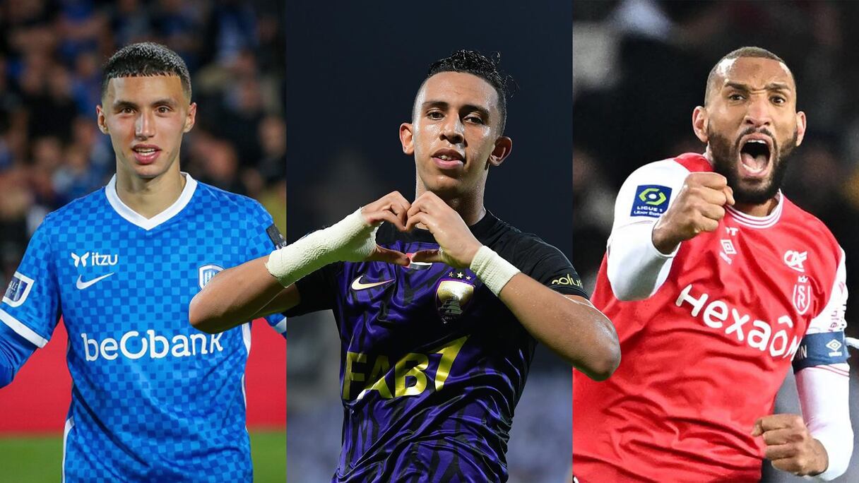 Bilal El Khannouss, Soufiane Rahimi et Yunis Abdelhamid (photomontage).