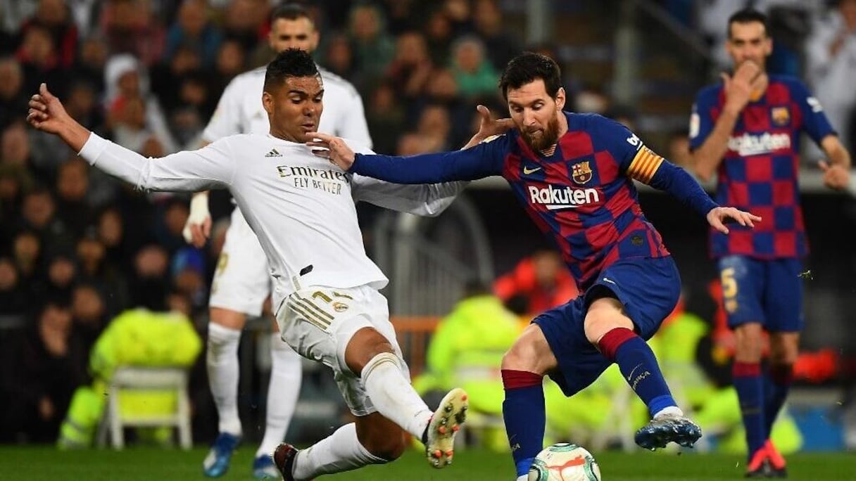 Match de clasico espagnol entre le Real Madrid et le FC Barcelone.