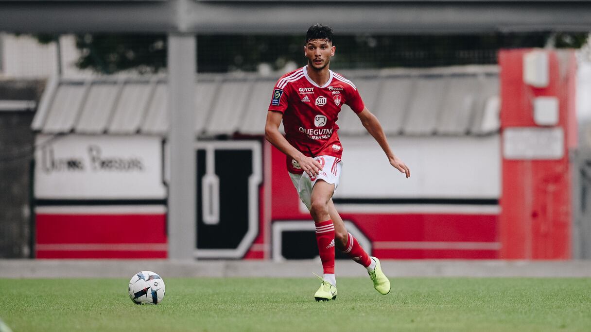 Achraf Dari, joueur marocain du Stade Brestois.
