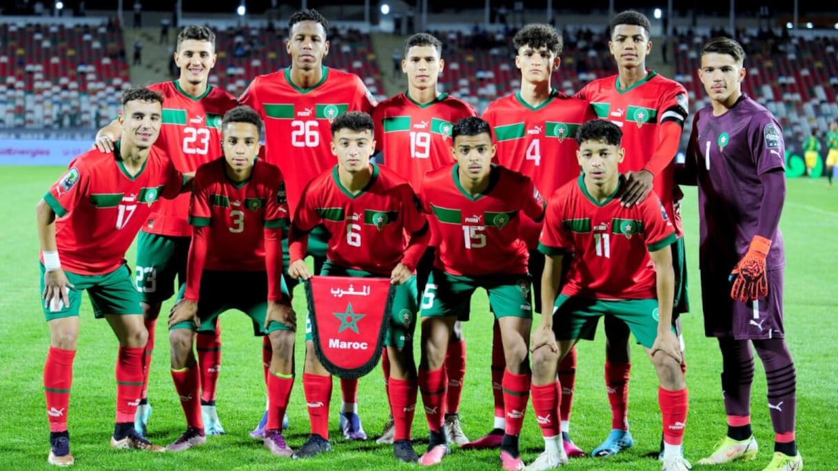 La sélection marocaine U17 en Coupe d'Afrique des nations, en Algérie.