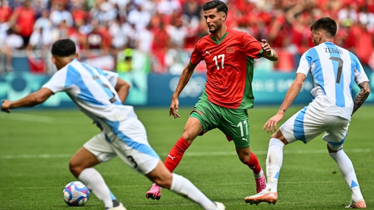 Lors du match Maroc-Argentine.