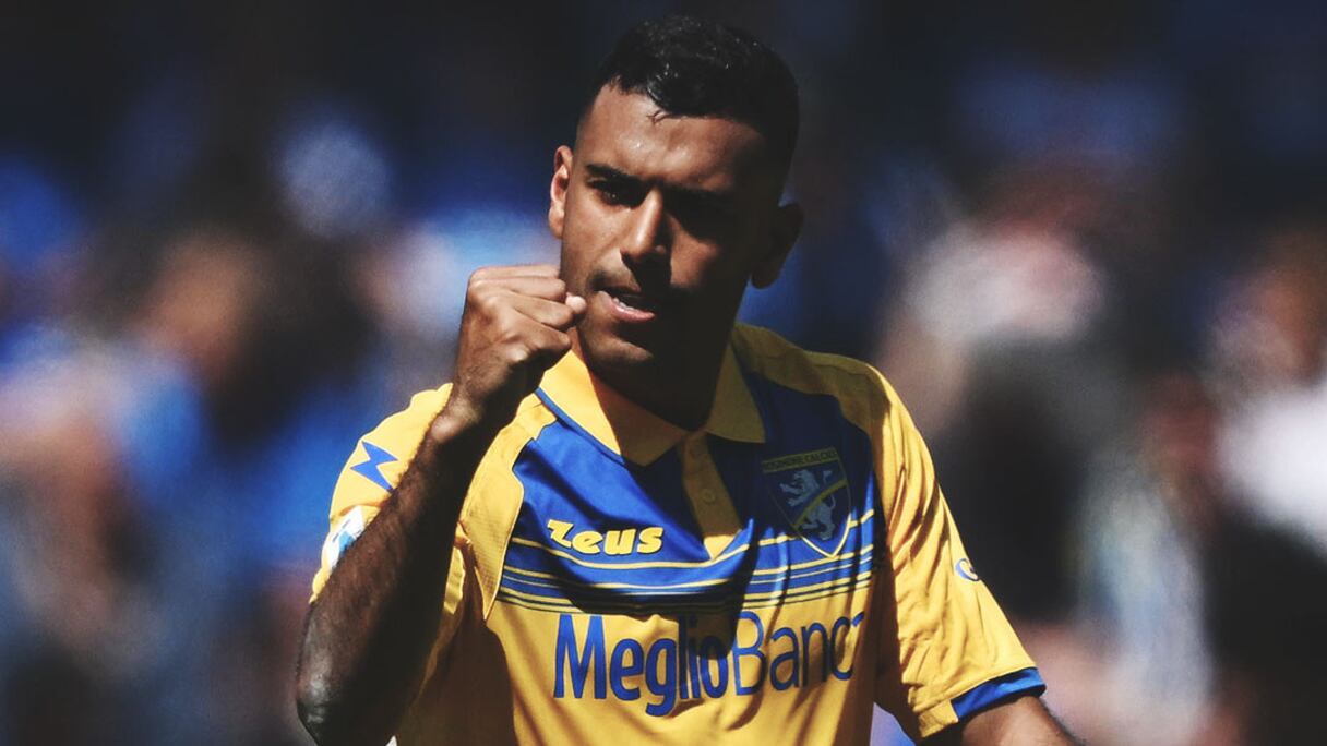 Walid Cheddira auteur d'un doublé face à Naples (2-2), à l'occasion de la 32e journée de Serie A.