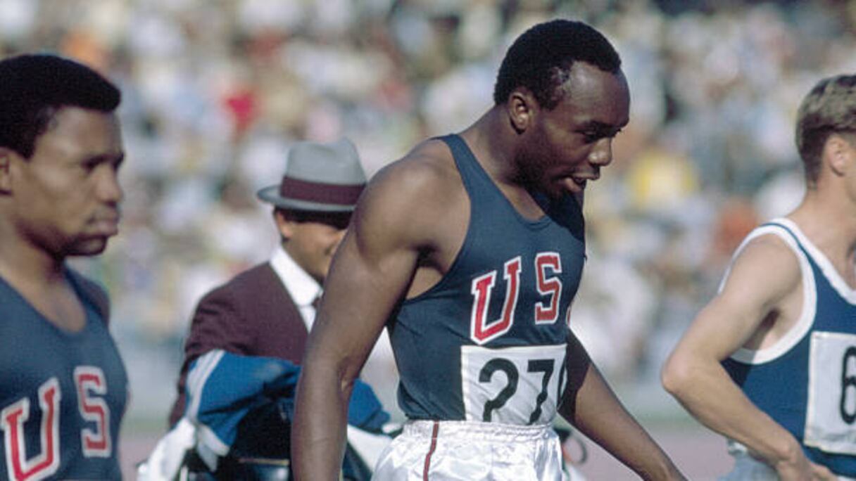 L'américain Jim Hines, premier homme sous les 10 secondes au 100 m