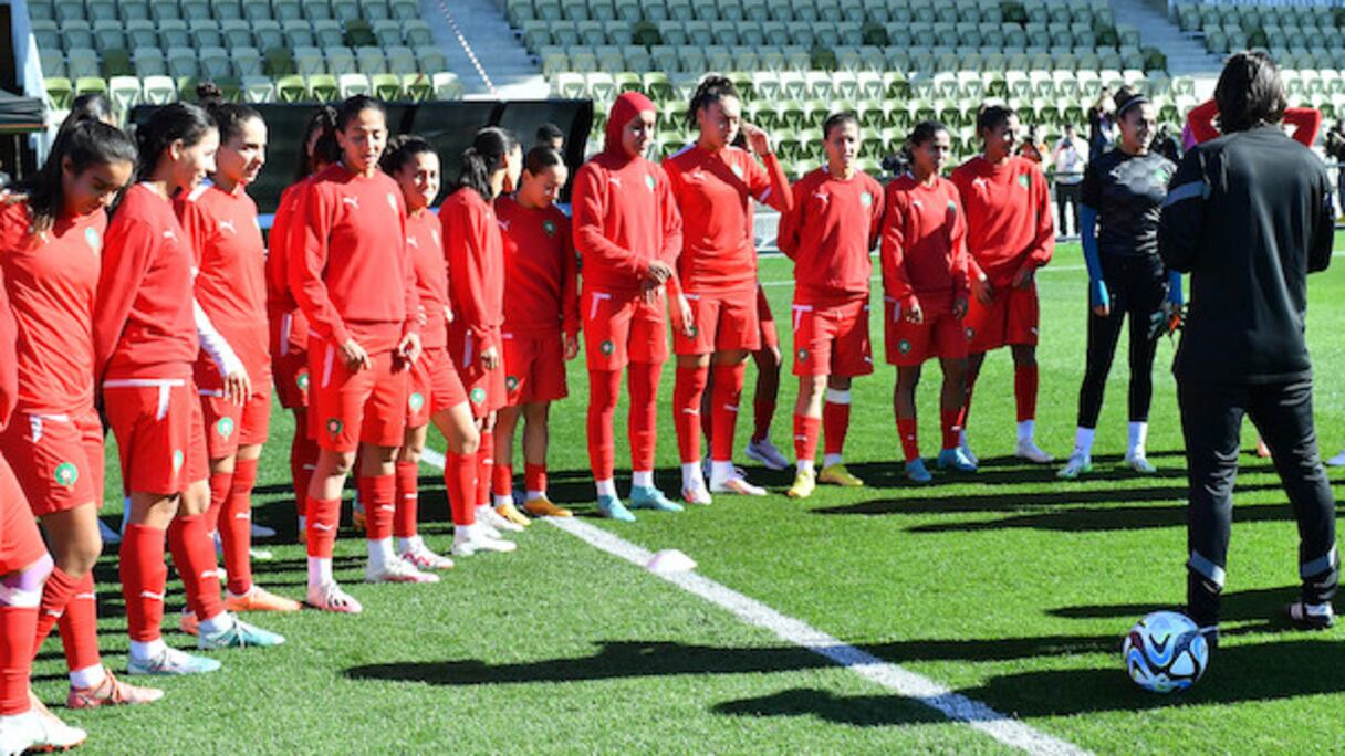 Les Lionnes de l'Atlas lors d'une séance d'entrainement à Perth en Australie.