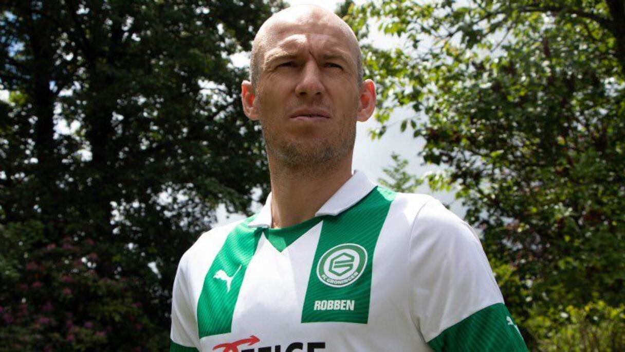 Arjen Robben porte le maillot du FC Groningen.