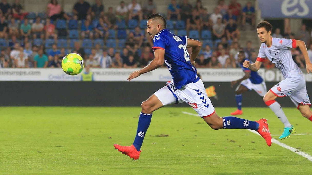 Khalid Boutaïb avec le RC Strasbourg