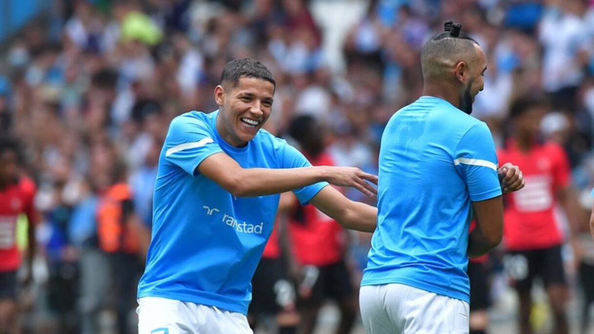 Amine Harit et Dimitri Payet sous le maillot de l'Olympique de Marseille.
