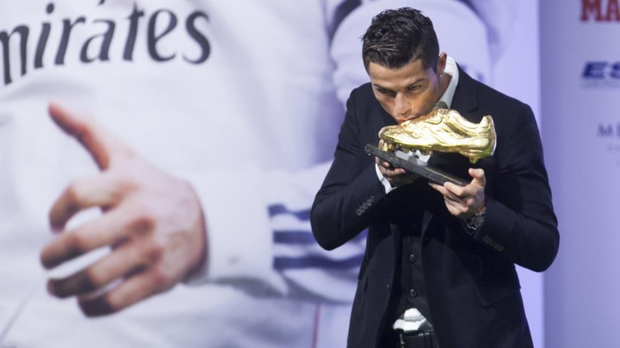 Cristiano Ronaldo et ses quatre souliers d'or.