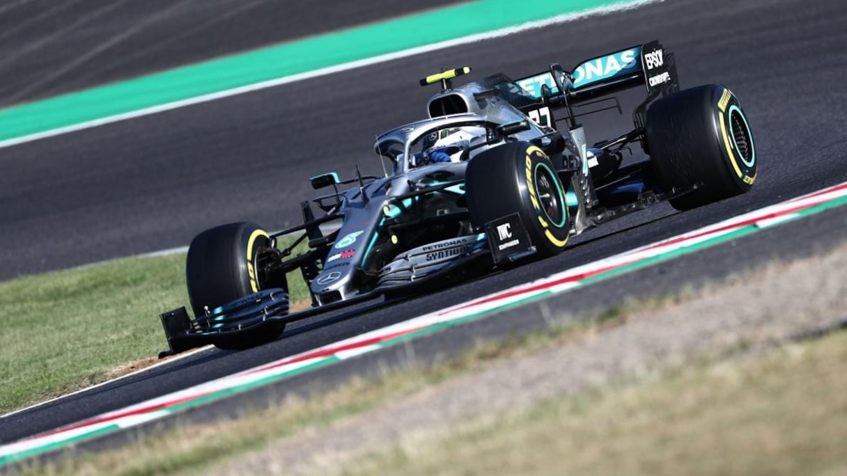 Les pilotes Mercedes Lewis Hamilton et Valtteri Bottas.