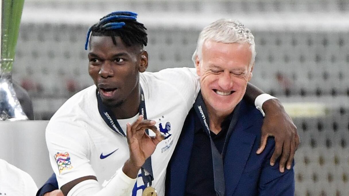Didier Deschamps et Paul Pogba en Equipe de France.