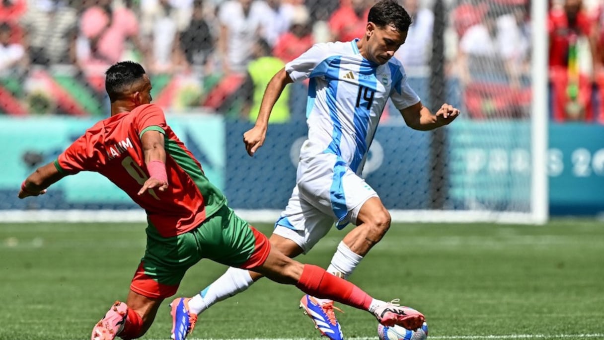 Soufiane Rahimi lors du match Maroc-Argentine.