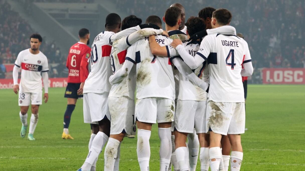 Les joueurs du Paris Saint-Germain.