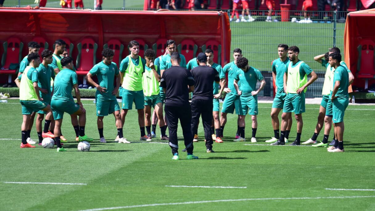 Les Lions de l'Atlas U23 en stage au Complexe Mohammed VI de Maamoura.