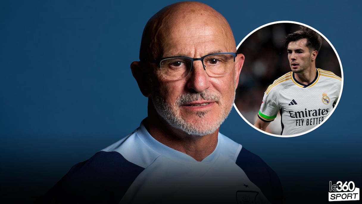 Luis de la Fuente, sélectionneur de l'Espagne, et Brahim Diaz.