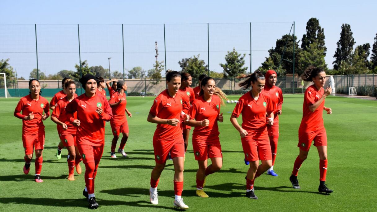 Les Lionnes de l'Atlas lors d'une séance d'entrainement.