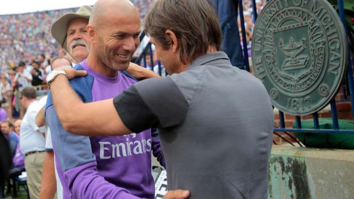 Zinedine Zidane (Real Madrid) et Antonio Conte (Inter Milan).