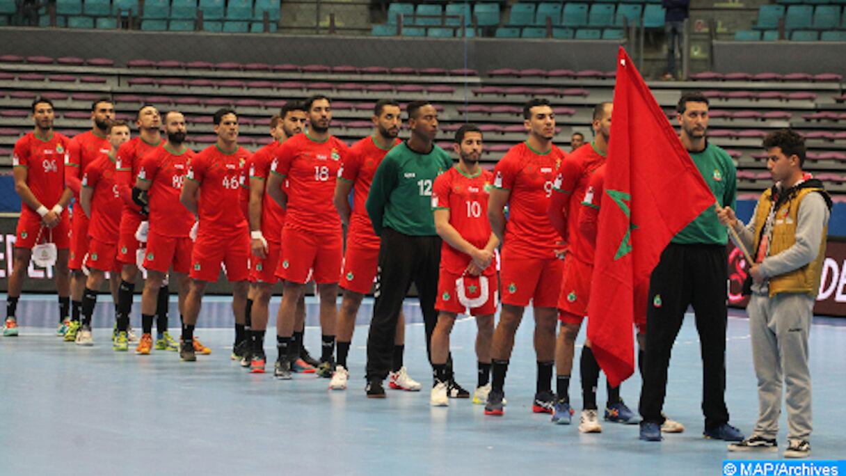 La sélection marocaine juniors de handball.