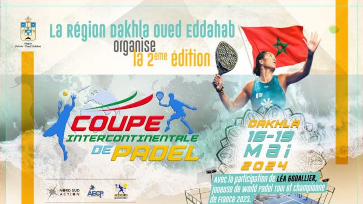 Affiche de la 2 ème édition de la Coupe intercontinentale de Padel
