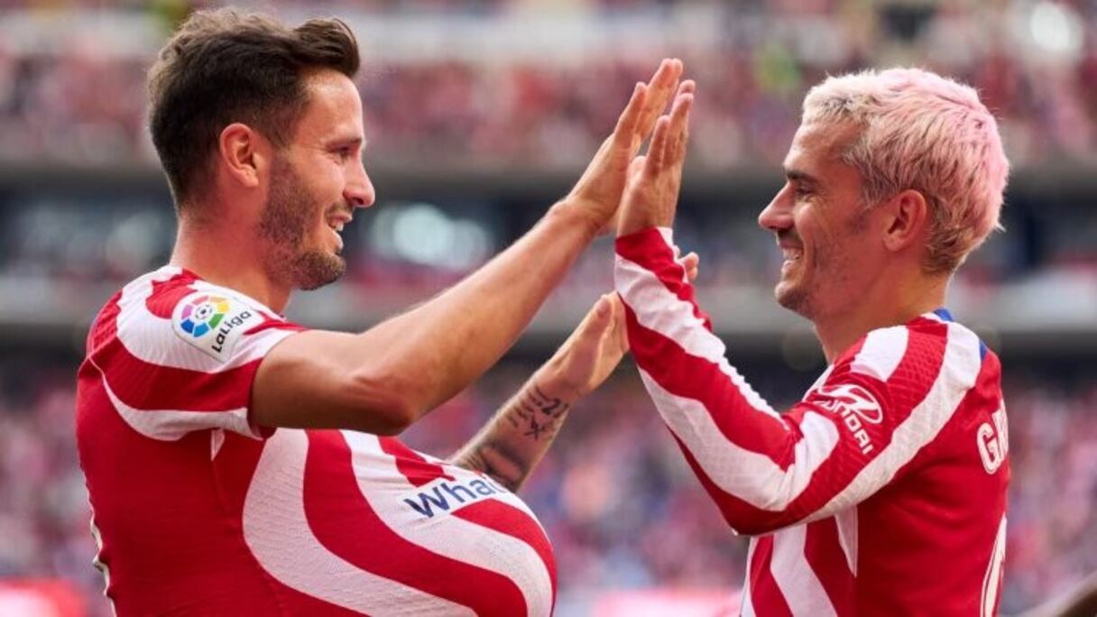 Les stars de l'Atlético Madrid exultent après la victoire 3-0 face à Osasuna, le 21 mai 2023.