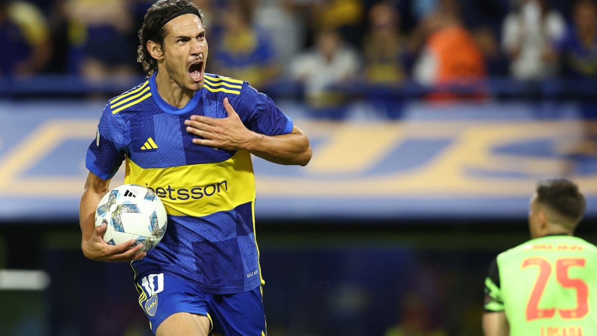 Edinson Cavani sous le maillot de Boca Juniors.