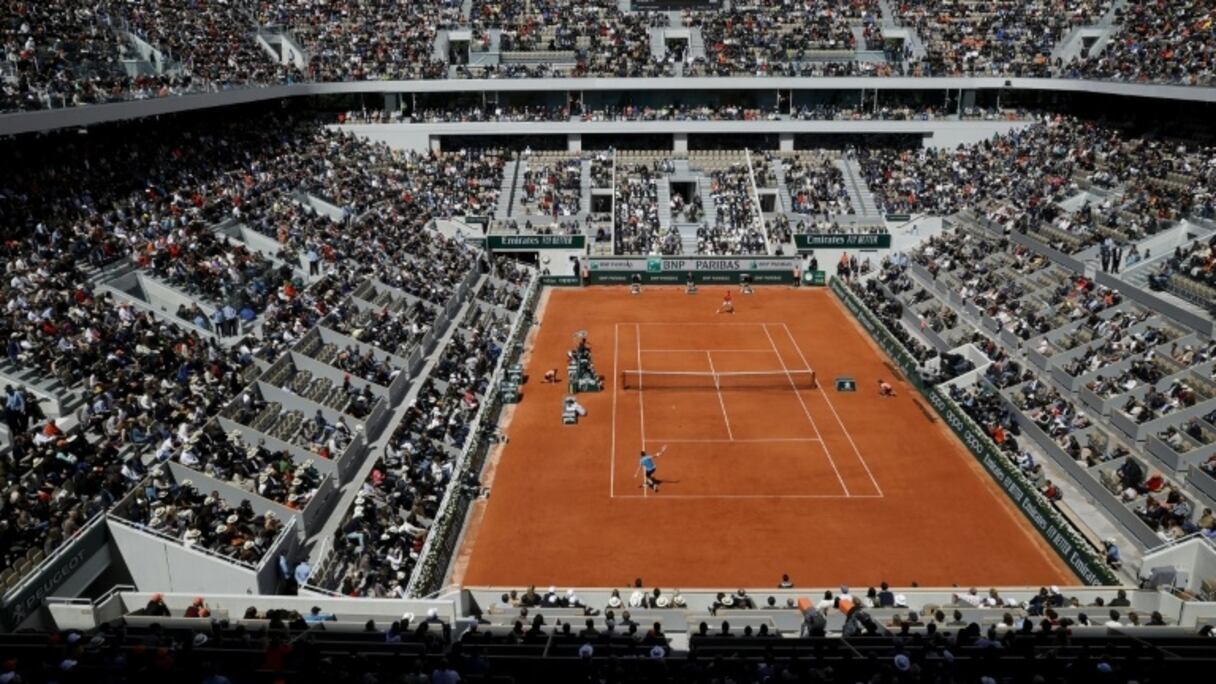Vue du court Philippe Chartier lors du tournoi de Roland-Garros le 8 juin 2019.