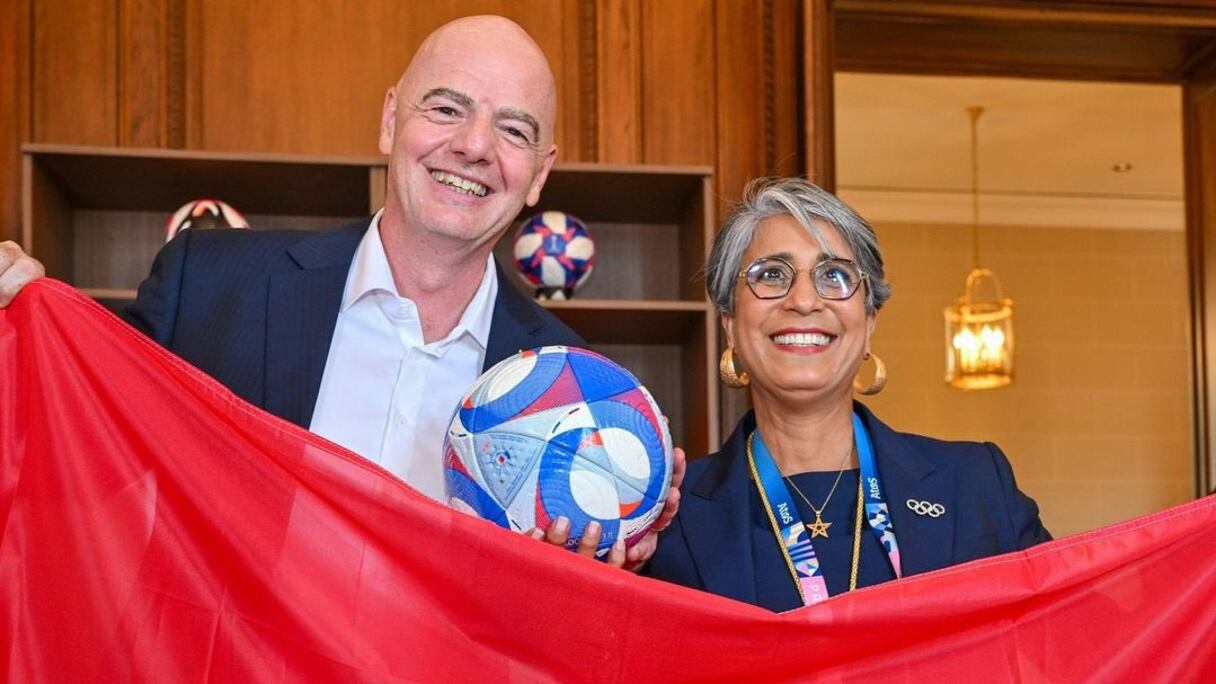 Gianni Infantino et Nawal El Moutawakel.