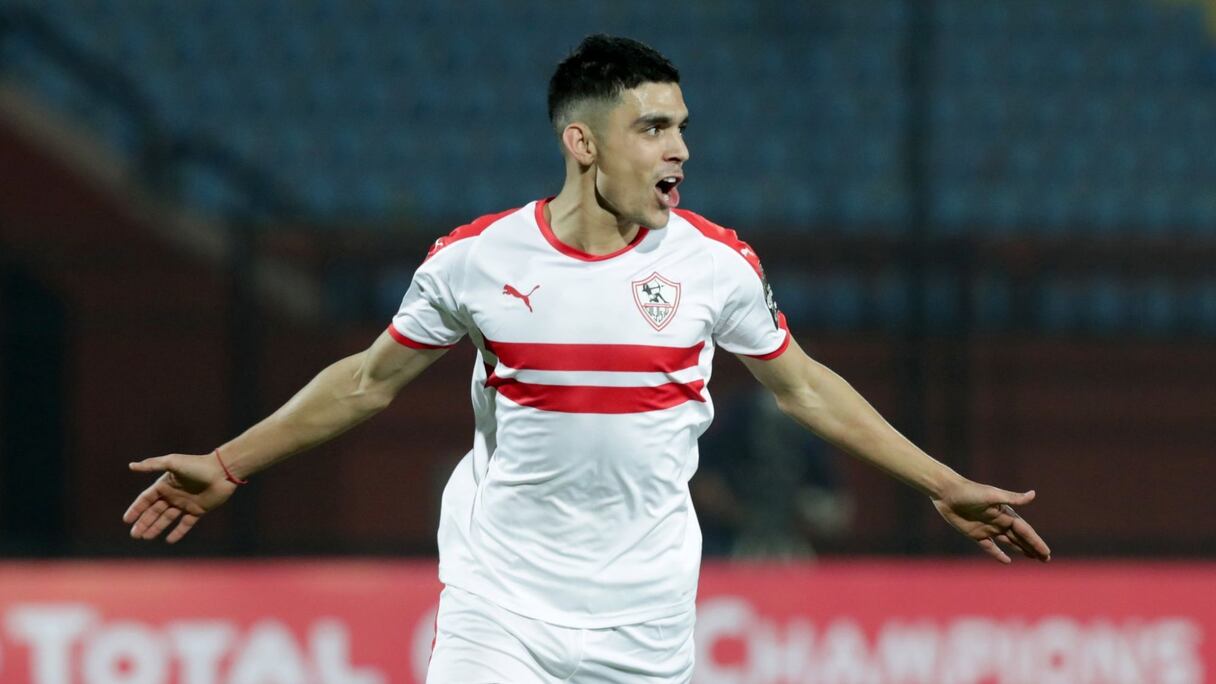 Achraf Bencharki, attaquant marocain du Zamalek.