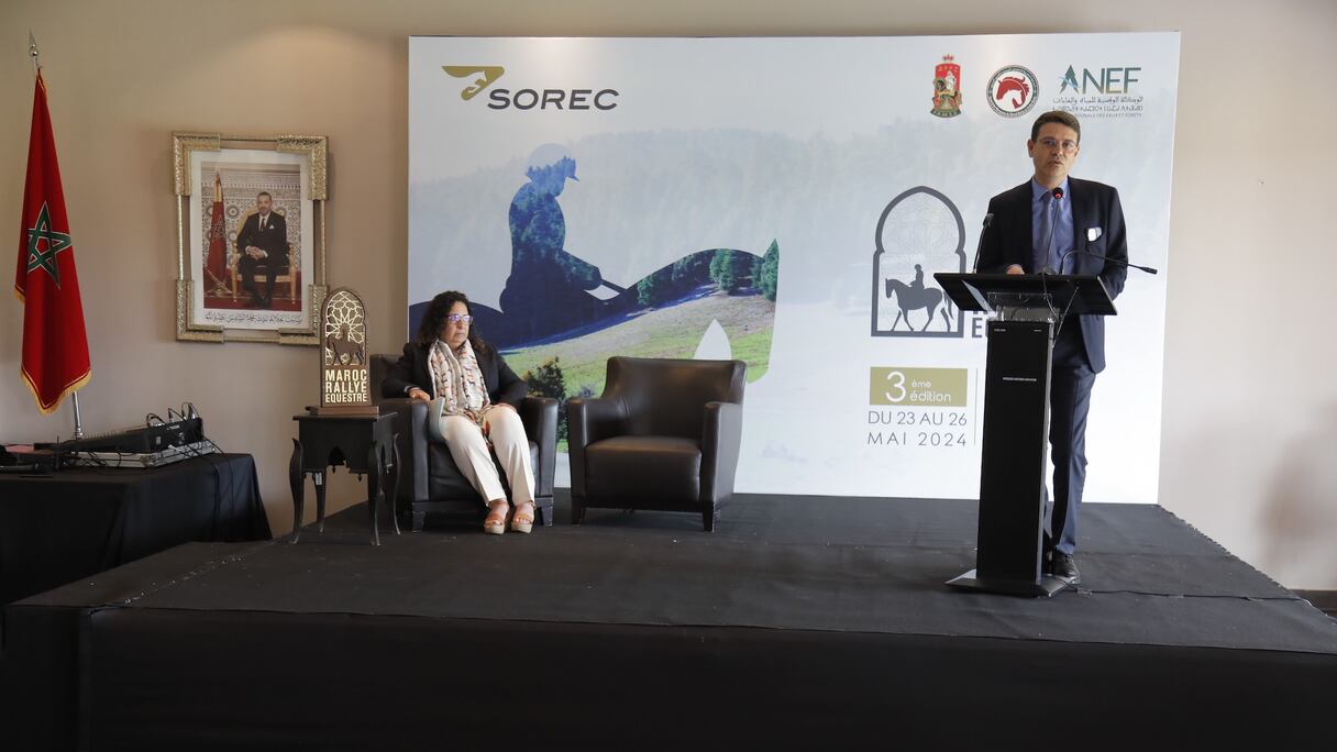 Lancement de la 3ème édition du Maroc Rallye Équestre lors de la conférence de presse qui s'est tenue le mardi 14 mai 2024 au Haras de Bouznika.