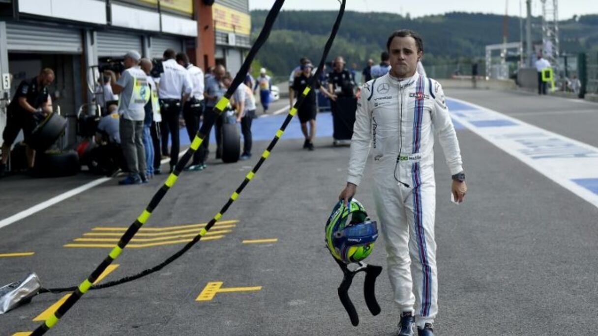 Felipe Massa, le 26 août 2016 après la deuxième séance d'essais au Grand Prix de Belgique.